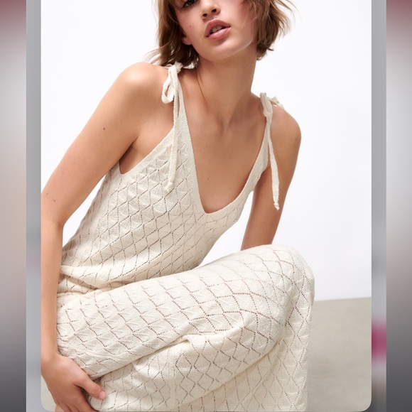 Zara Open Knit Crochet Dress - Picture 8 of 13